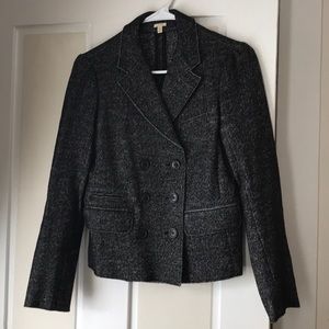 J. Crew tweed blazer size 4 black
